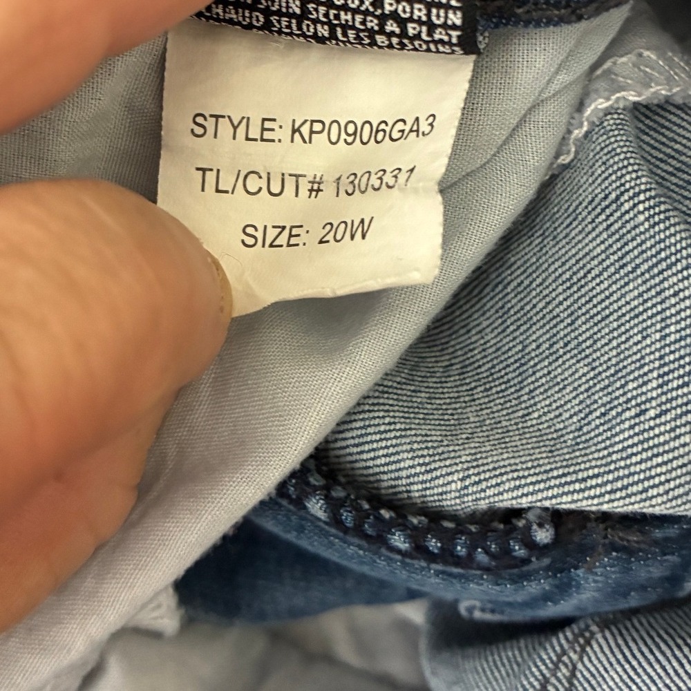 Kut from the Kloth Womens 20W Skinny Jeans Medium Wash Raw Hem KP0906GA3 - Picture 7 of 9